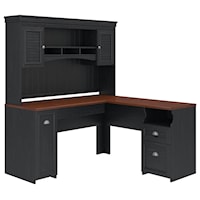 L Shaped Desk with Hutc