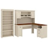 Bush Fairview L Shaped Desk with Hutch and Bookcase