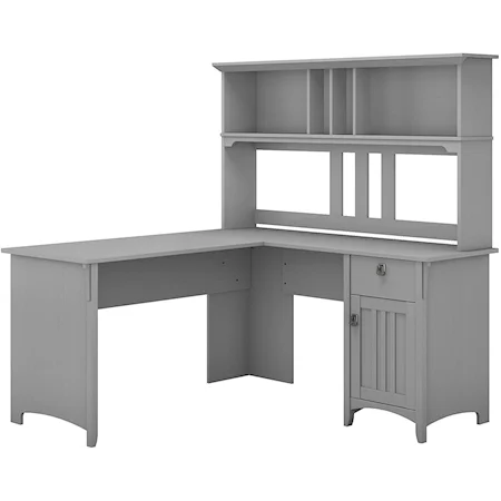 L Shaped Desk with Hutch