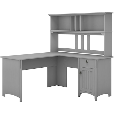 L Shaped Desk with Hutch