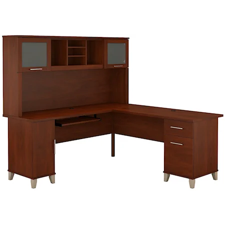 L Shaped Desk with Hutch