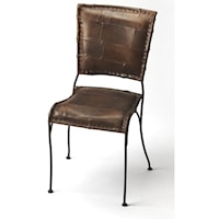 Maverick Iron & Leather Side Chair