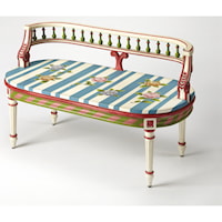 Mansfield Hand Painted Bench