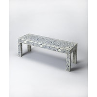 Blue Bone Inlay Bench