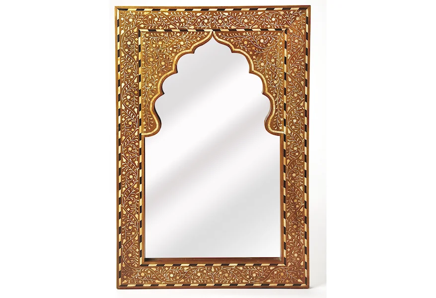 Bone Inlay Wall Mirror by Butler Specialty Company at Mueller Furniture