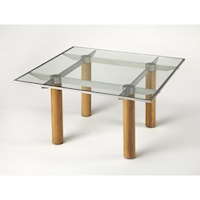 Cirrus Glass & Metal Cocktail Table