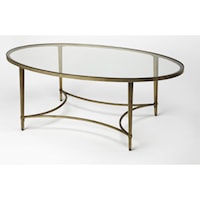 Monica Gold Oval Cocktail Table