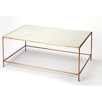 Copperfield White Marble Cocktail Table