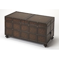 Dennard Faux Leather Storage Coffee Table