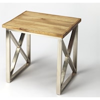Laudan Industrial Chic End Table