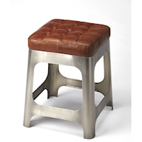 Gerald Iron & Leather Counter Stool