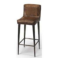 Maxwell Leather Bar Stool