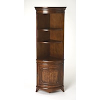 Dowling Olive Ash Burl Corner Cabinet