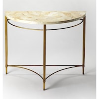 Marlena Cabebe Shell Demilune Console Table