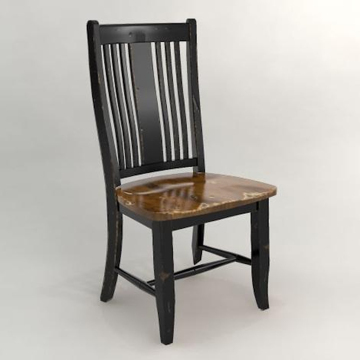 Canadel Champlain. Side Chair with Slat Back