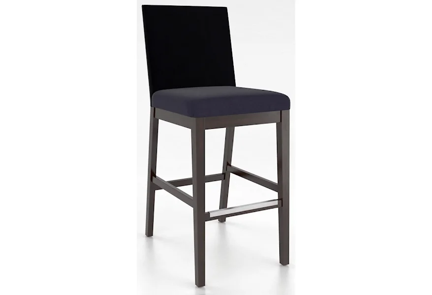 Bar Stools Customizable 30" Upholstered Fixed Stool by Canadel at Jordan's Home Furnishings