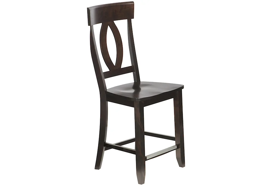 Bar Stools Customizable 23" Wood Seat Fixed Stool by Canadel at Williams & Kay