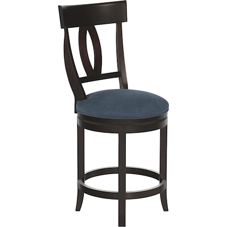 Customizable 24" Upholstered Swivel Stool