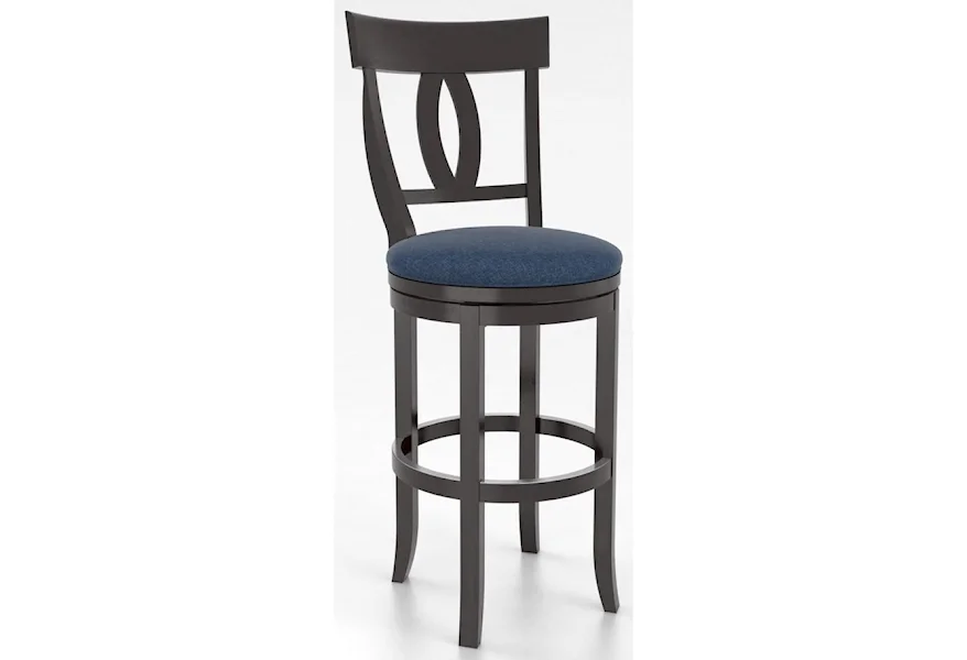 Bar Stools Customizable 30" Upholstered Swivel Stool by Canadel at Williams & Kay