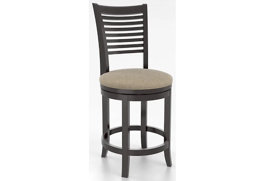 Bar Stools Customizable 26" Upholstered Swivel Stool by Canadel at Furniture and ApplianceMart