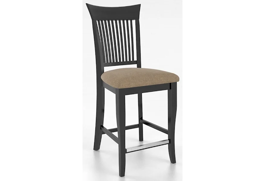 Bar Stools Customizable 24" Upholstered Fixed Stool by Canadel at Jordan's Home Furnishings