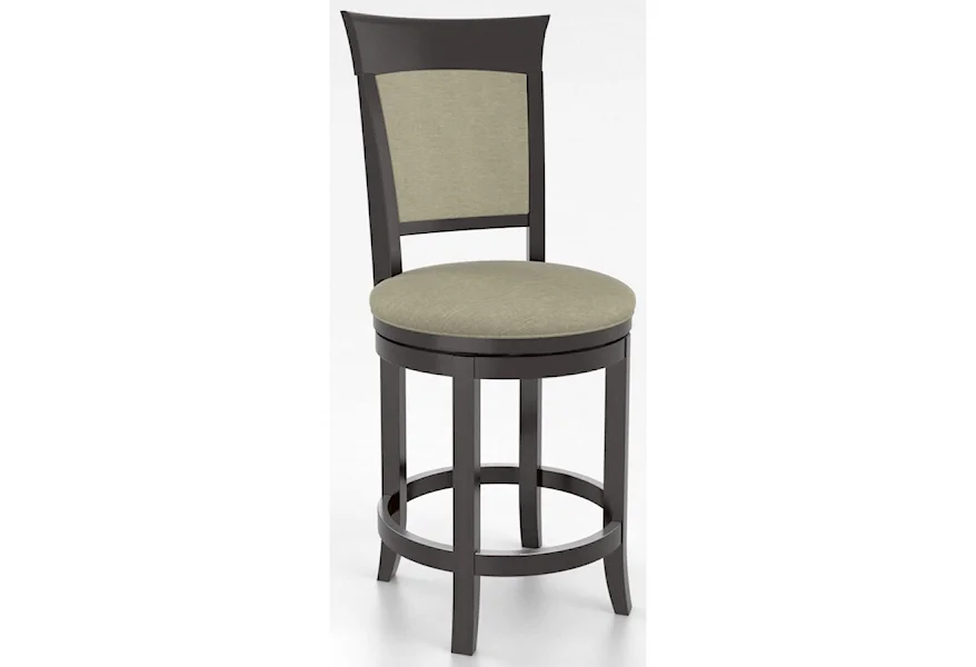 Bar Stools Customizable 26" Upholstered Swivel Stool by Canadel at Gill Brothers Furniture & Mattress