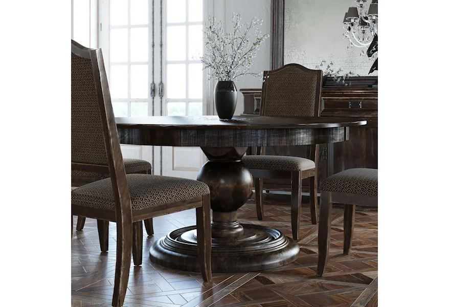 Champlain - Custom Dining Customizable Round Dining Table by Canadel at Steger's Furniture