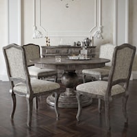 Customizable Round Dining Table Set