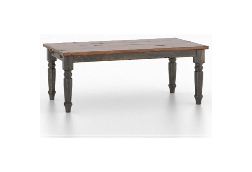 Champlain Customizable Rectangular Wood Top Table by Canadel at Jordan's Home Furnishings