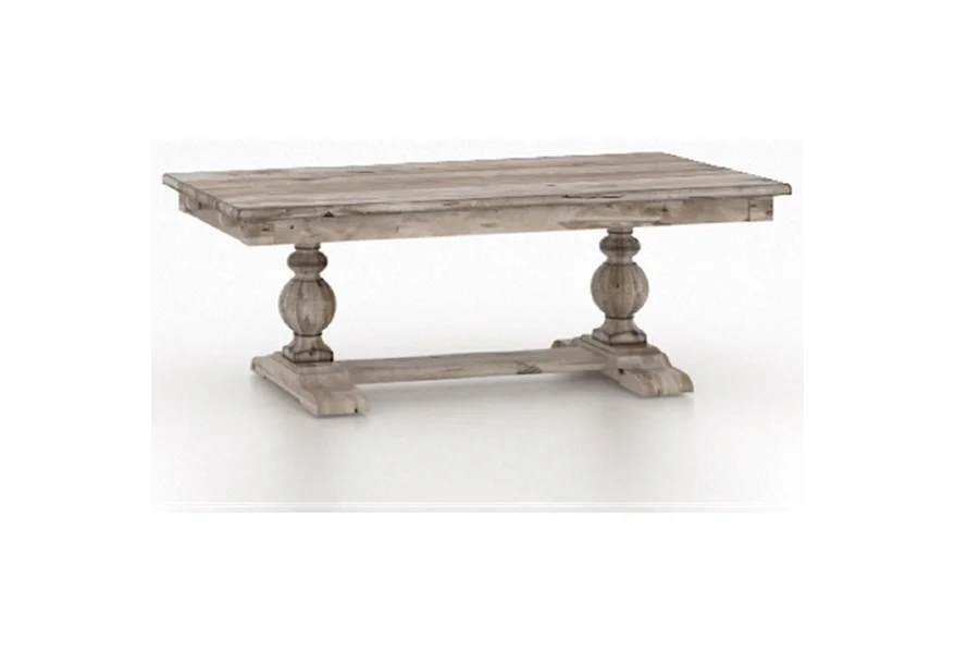 Champlain Customizable Rectangular Table w/ Trestle by Canadel at Jordan's Home Furnishings