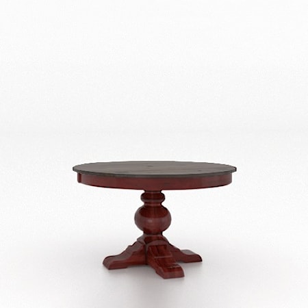 Customizable 48" Round Wood Solid Top Table