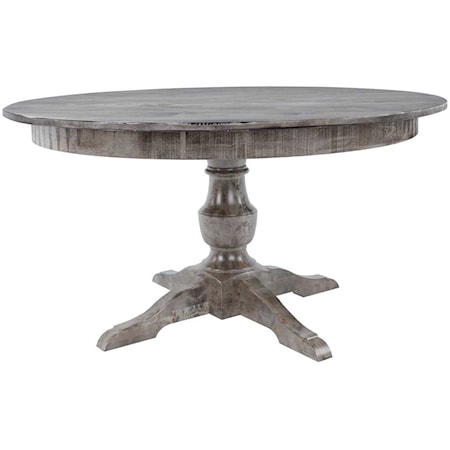 Customizable 54" Round Wood Solid Top Table