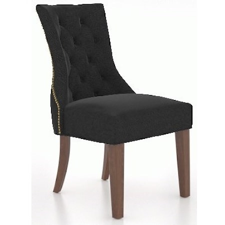 Customizable Upholstered Side Chair with Tufted Back