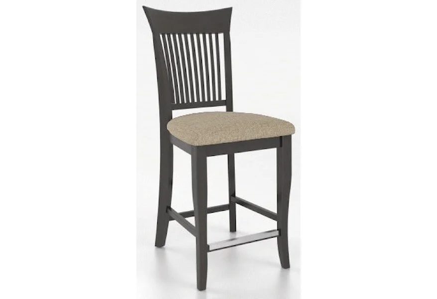 Classic Customizable 24" Stool with Upholstered Seat by Canadel at Dinette Depot