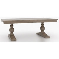 Customizable Rectangular Dining Table with Double Pedestals