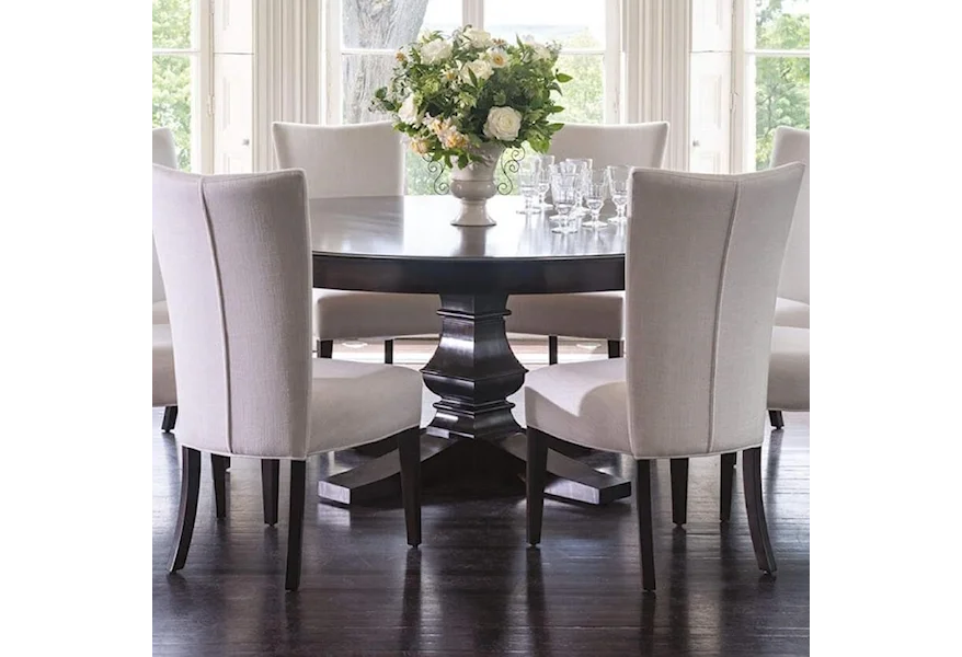 Classic Customizable 72" Round Dining Table by Canadel at Jordan's Home Furnishings