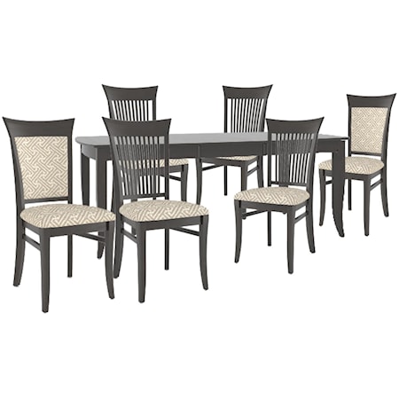 Table, Side Chairs, Upholstered Chairs