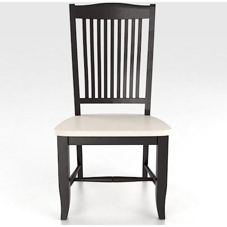 Customizable Slat Back Side Chair - Wood Seat