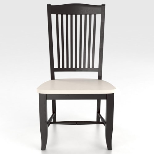 Customizable Slat Back Side Chair - Wood Seat
