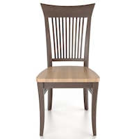 Customizable Slat Back Side Chair - Wood Seat