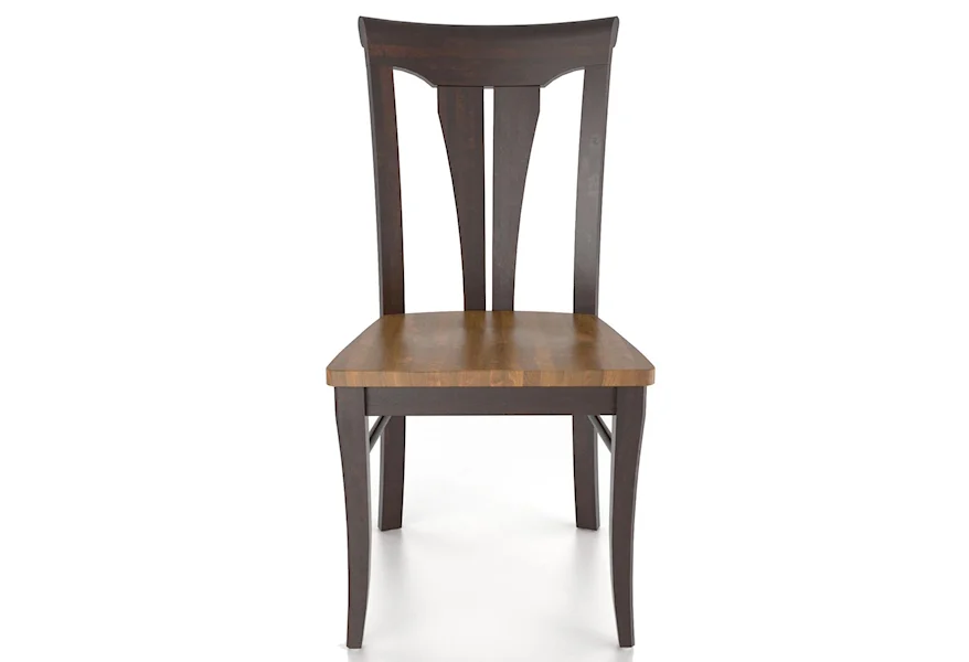 Custom Dining <b>Customizable</b> Side Chair - Wood Seat by Canadel at Johnny Janosik