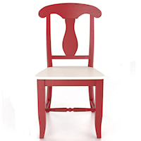 Customizable Splat Back Side Chair - Wood Seat