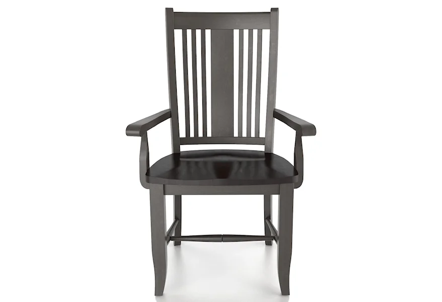 Custom Dining <b>Customizable</b> Arm Chair - Wood Seat by Canadel at Steger's Furniture & Mattress