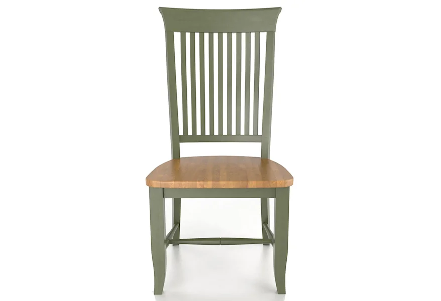 Custom Dining Customizable Side Chair - Wood Seat by Canadel at Johnny Janosik