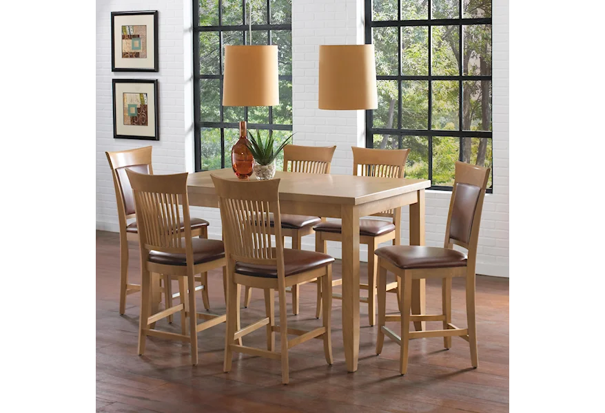 Custom Dining - High Dining Customizable Counter Height Table Set by Canadel at Dinette Depot