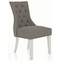 Customizable Upholstered Side Chair with Nailhead Trim