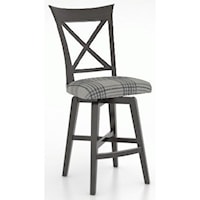 Customizable Counter Stool with Upholstered Seat