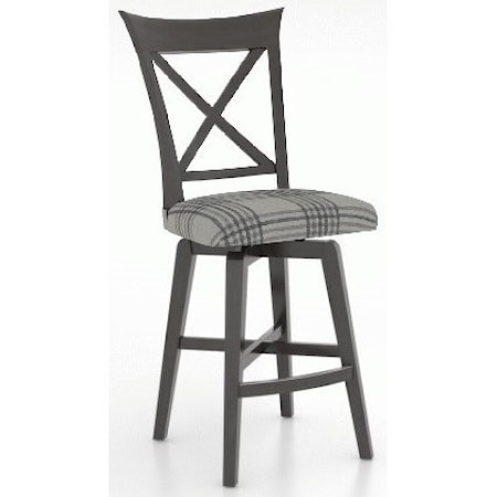 Customizable Counter Stool with Upholstered Seat
