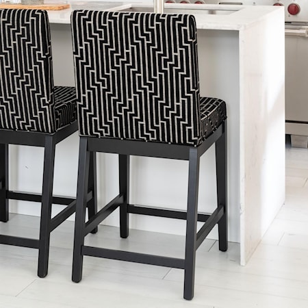 Customizable Upholstered Counter Stool