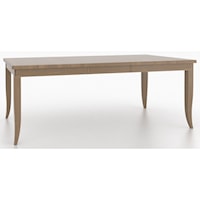 Customizable Rectangular Dining Table with Self Storing Leaf